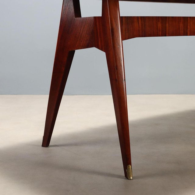 Table with Back-Treated Glass Top, 1950s For Sale - Image 6 of 10