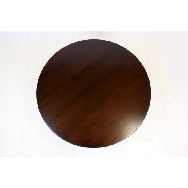 Round Wooden Coffee Table, Czechoslovakia, 1970s For Sale - Image 4 of 16