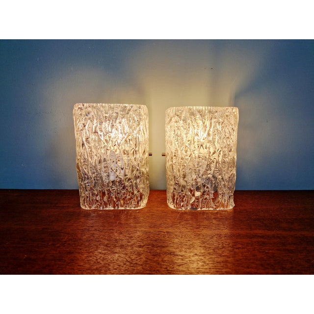 Frosted Glass Wall Lamps by J. T. Kalmar, 1970s, Set of 2 For Sale - Image 6 of 14