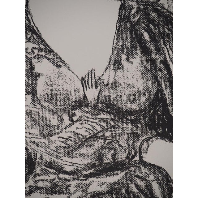 Leopoldo Presas, Pensive Young Woman, Lithograph For Sale - Image 6 of 8