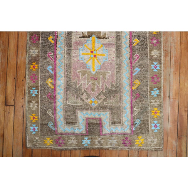 one of a kind eclectic turkish prayer rug from the kars region. We added some colorful wool to add some color pop....