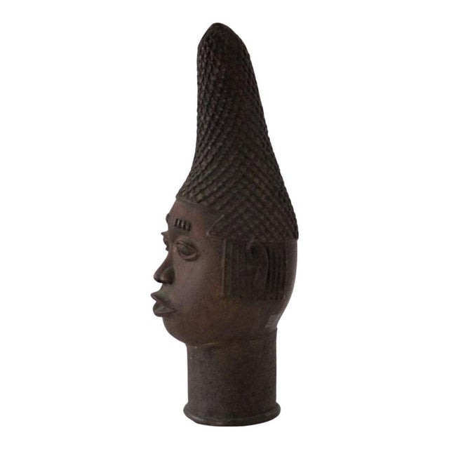 African Antique Bronze African Statue For Sale - Image 3 of 6