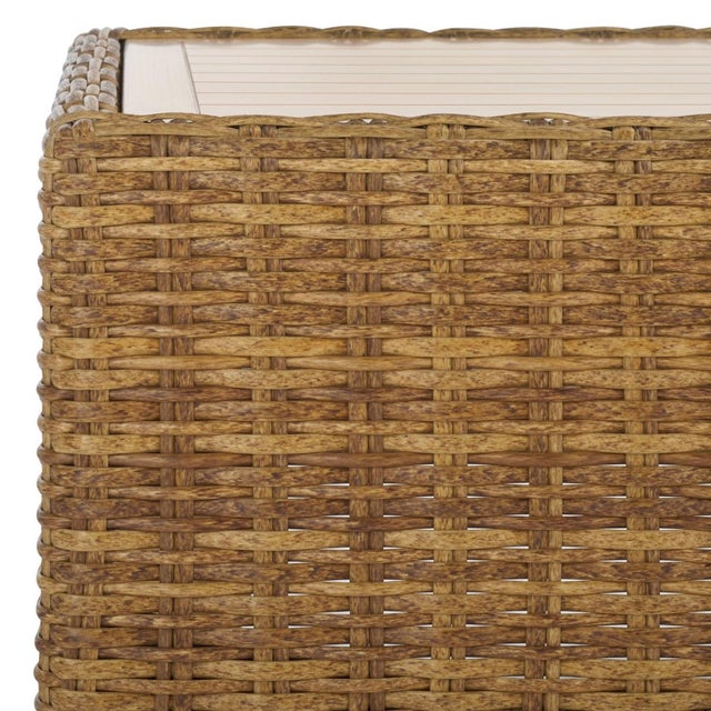 Spritely Home Margarita Wicker Outdoor Coffee Table, Natural For Sale - Image 4 of 9