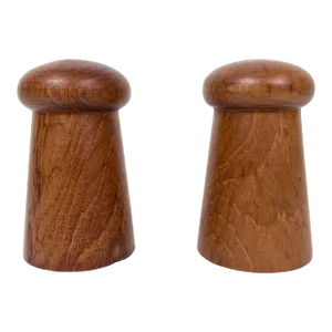 Danish Teak Salt and Pepper Shakers - Vintage