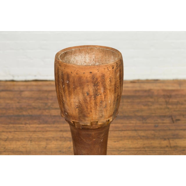 Asian Antique Thai Freestanding Ceremonial Drum with Natural Patina For Sale - Image 3 of 10