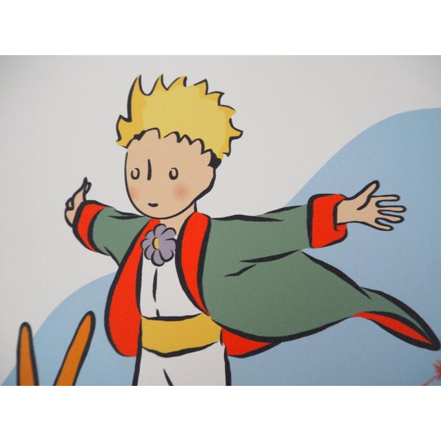 Modern Antoine De Saint-Exupery, Le Petit Prince et le renard, Lithograph For Sale - Image 3 of 6