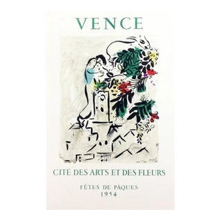 1954 Chagall Lithograph 20 Vence Art in Posters For Sale