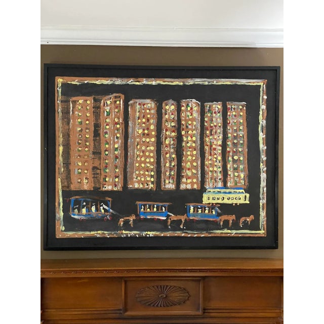 Jimmy Lee Sudduth “Horse-Drawn Streetcar” New Orleans Painting For Sale - Image 12 of 12