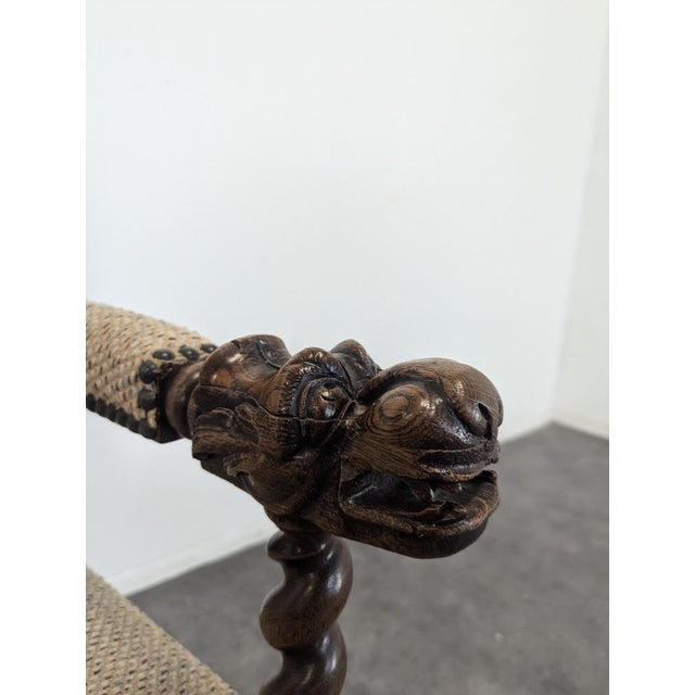 Louis XIII Oak Armchair For Sale - Image 4 of 7