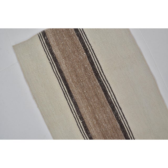 1950s Neutral Stripe Anatolian Kilim Rug For Sale In Phoenix - Image 6 of 10