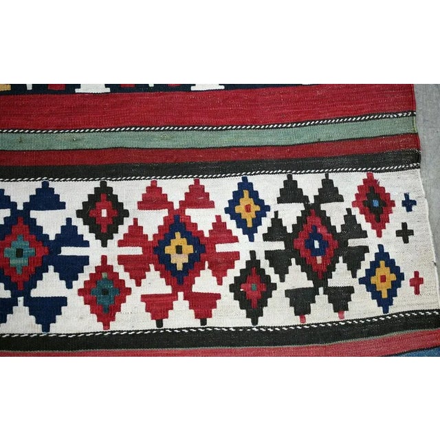 Textile Antique Caucasian Shirvan Flat Weave Kilim Rug For Sale - Image 7 of 13