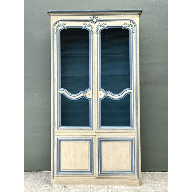 Vintage Baker French Provincial Wire Front Armoire For Sale - Image 12 of 12