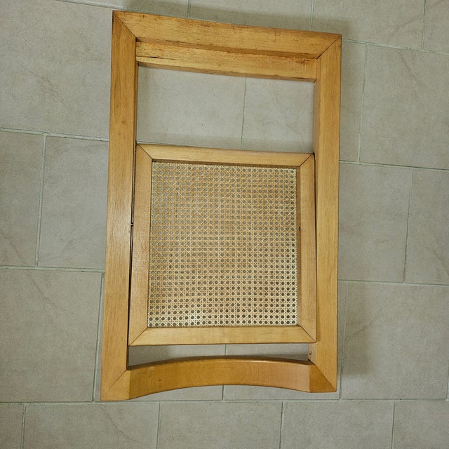 Trieste-Style Folding Chair With Cane Seat For Sale In Chicago - Image 6 of 6