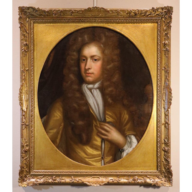 Workshop of Godfrey Kneller, Portrait of William Congreve, 1720, Oil on Canvas For Sale - Image 14 of 14
