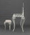 Modern White Painted Wrought Iron Vanity and Stool For Sale - Image 9 of 13