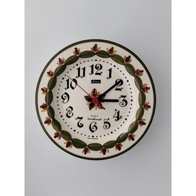 Wall Clock from Eloma Quartz, Germany, 1970s For Sale - Image 6 of 6