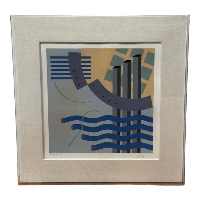 "Shapes of Der Strand" Hard Edge Lithograph For Sale