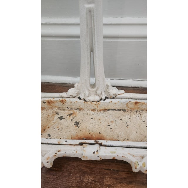 Antique Victorian Cast Iron Umbrella Stand in Original White Finish, Circa 1900 For Sale - Image 17 of 17