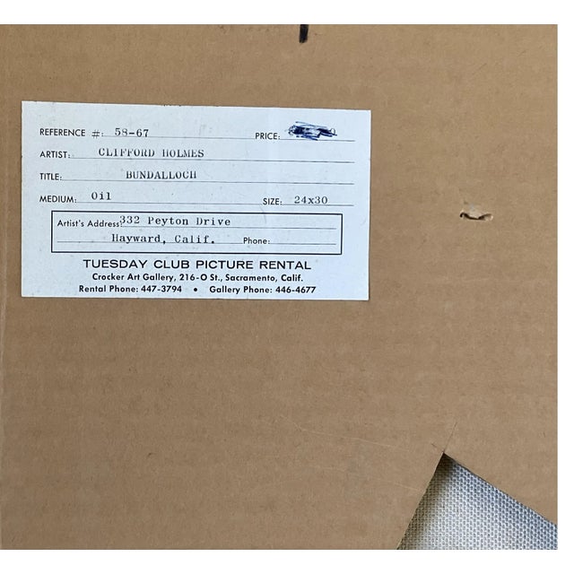 1950s Mid 20th Century Bundalloch, Scotland Landscape Oil Painting by Clifford Holmes For Sale - Image 5 of 9