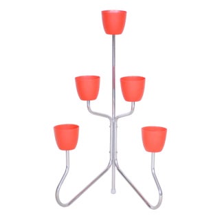 Bauhaus Flower Stand in Chrome & Plastic, 1950s For Sale