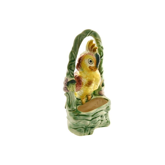 Hand Painted Ceramic Parrot Planter For Sale In Chicago - Image 6 of 6
