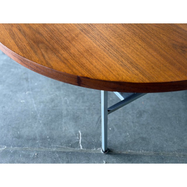 Mid-Century Modern 1950s George Nelson for Herman Miller Coffee Table - Model 5756 - Walnut + Aluminum For Sale - Image 3 of 12