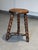 Mid-century tripod stool. Circa 1950. In the style of Charles Dudouyt. Round seat. Tripod base. Feet with beautiful...