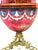 1880s Magnificent Moser Cranberry Glass Imperial Egg-Form Tantalus Service For Sale - Image 18 of 18