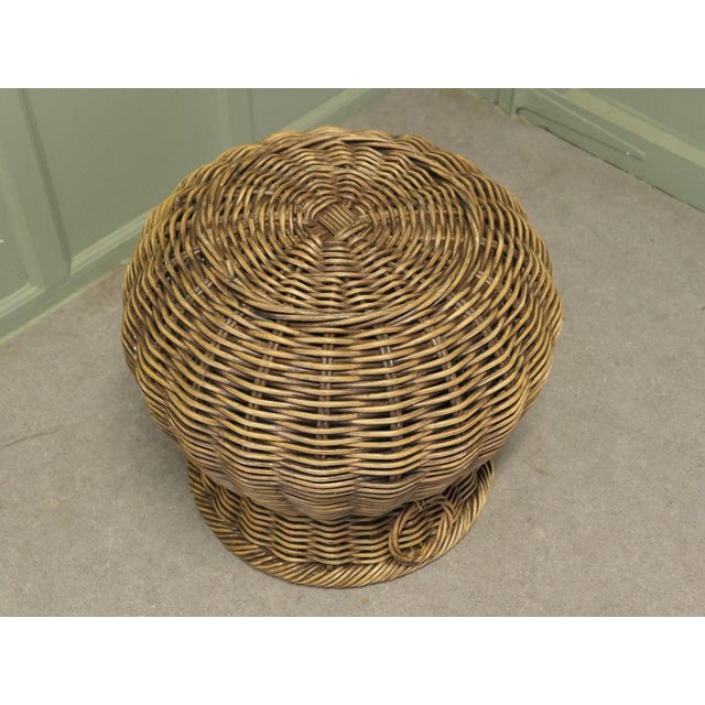 Fireside Log Basket in Wicker For Sale - Image 6 of 7