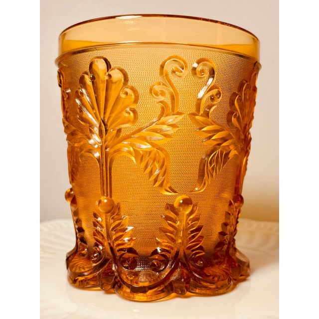 Goldenrod Crystal Sablée Rocaille Vase from Saint Louis, France, 19th Century For Sale - Image 8 of 18
