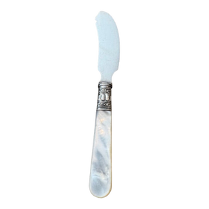 Antique American Silver/World Brand Mother of Pearl/Silver Plated Butter/Fruit Knife. 7" Long