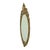 Metal Louis XV Baroque French Brass Crested Mirror in Gold, 1950s For Sale - Image 7 of 17