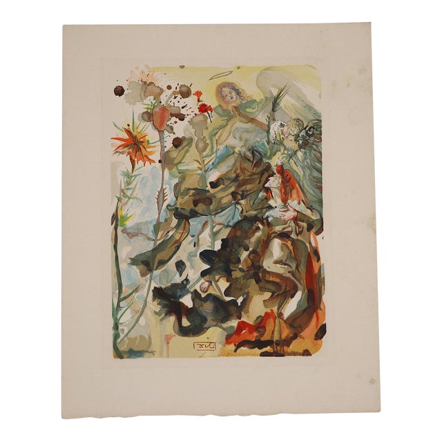 Salvador Dali, Heaven Canto 26 (The Divine Comedy) 1950, Paper Woodcut Print For Sale