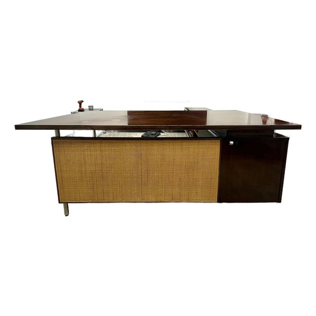 Mid 20th Century George Nelson–Attributed Mid-Century Modern Executive Desk For Sale
