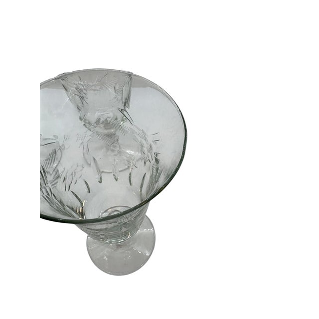 Transparent Early 20th Century Libbey Glass Rocke Sharpe Fernleigh Water Goblets- Set of 9 For Sale - Image 8 of 14