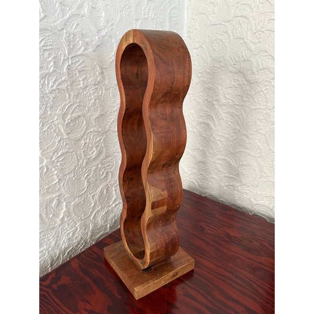 Late 20th Century Vintage Curved Bentwood Single Bottle Wine Rack For Sale - Image 5 of 9