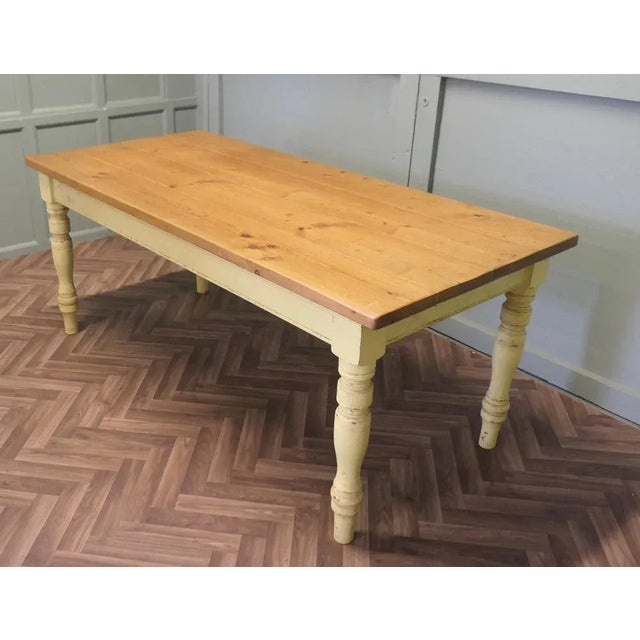 Long Pine Farmhouse Table, 1950s For Sale - Image 6 of 10