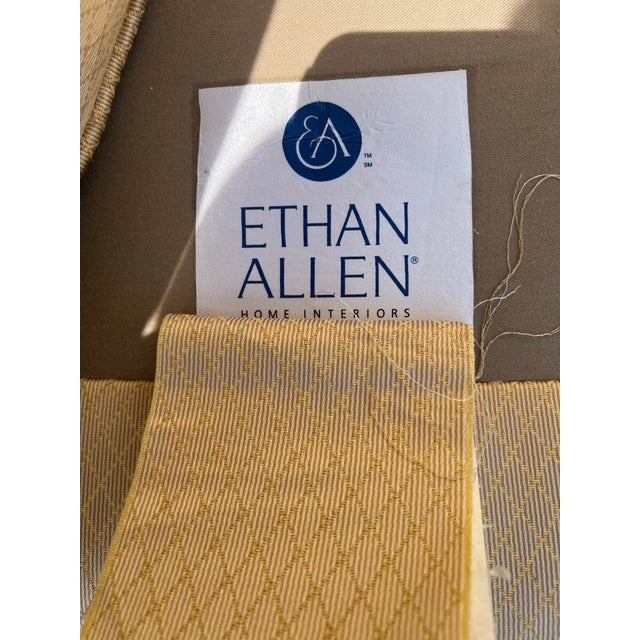 Pair of Ethan Allen Club Chairs With Matching Ottomans For Sale - Image 13 of 13