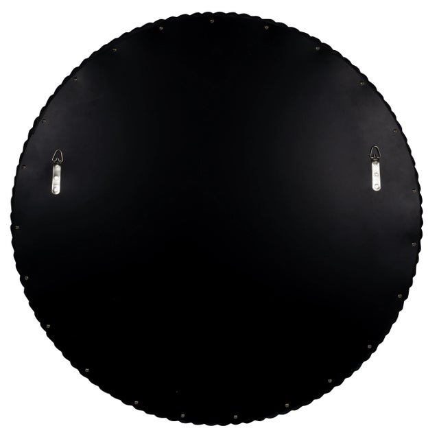 Contemporary Eva White Round Mirror For Sale - Image 3 of 7