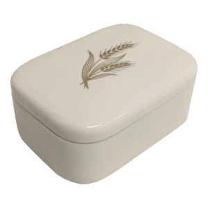 Lenox Porcelain Wheat Jewelry Box