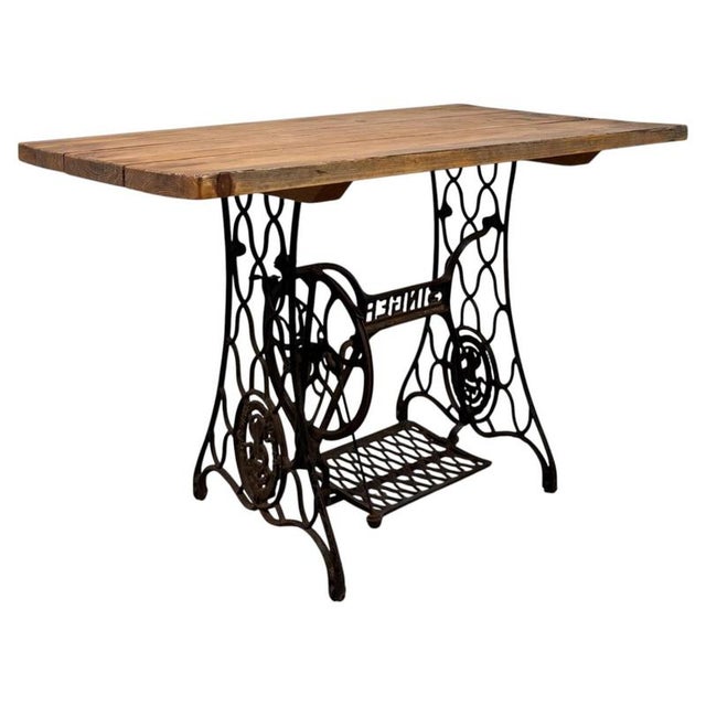 2000 - 2009 Vintage English Cast Iron Table, 1900s For Sale - Image 5 of 12