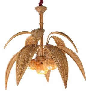 Rattan Palm Tree Pendant
