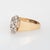 Modern ​70s Diamond Cluster Ring Sz 6.75 Wide Band Vintage 14k Yellow Gold Fine Jewelry For Sale - Image 3 of 7