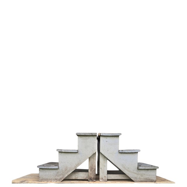 Mid 20th Century Pair of Wooden Steps For Sale - Image 5 of 5
