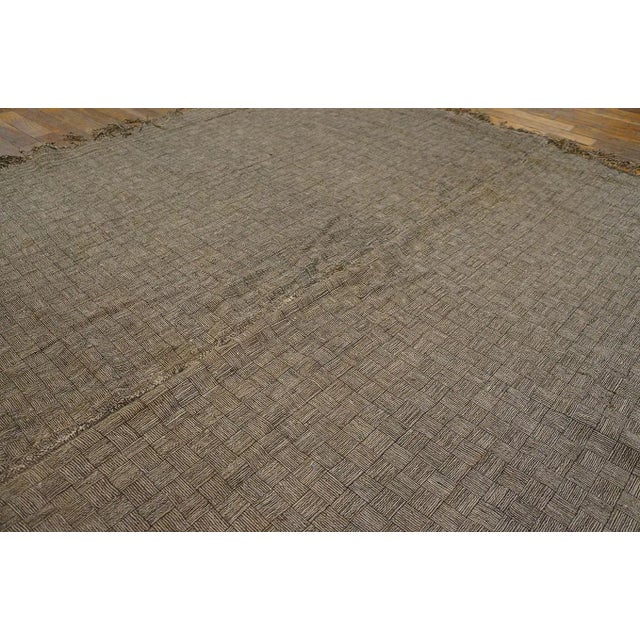 Contemporary 1920s Multi Geometric Modernist Antique Shawl Rug 5' 6'' X 5' 8'' Wool Knotted Carpet For Sale - Image 3 of 9
