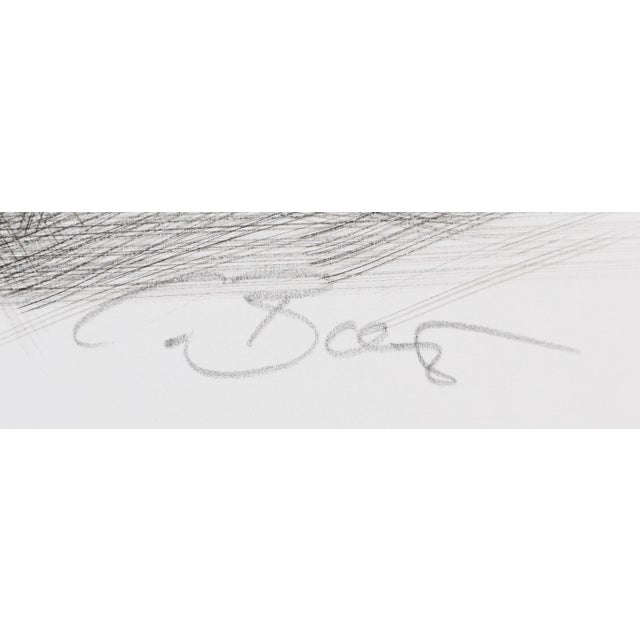 Christian (chris) bauer "rafi (frontal)" signed lower right ink and pencil on white drawing paper ---unframed--- size: 70...