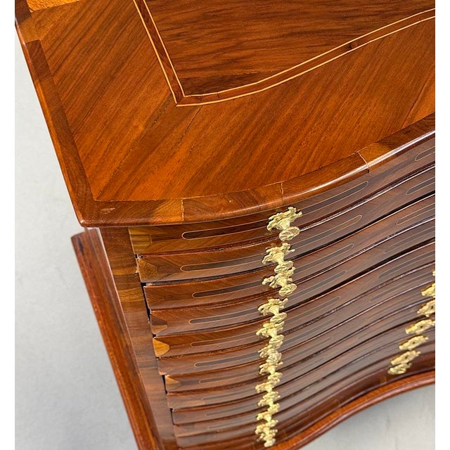 Brown Antique Neoclassical Chest of Drawers with Inlays, 1810s For Sale - Image 8 of 12