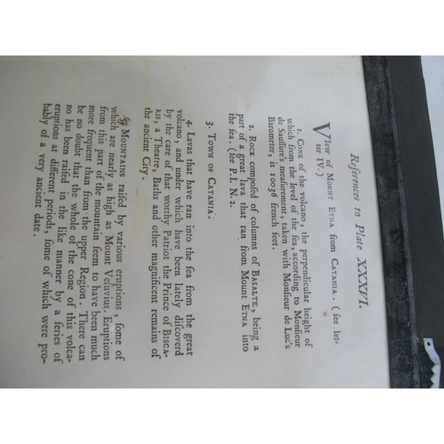 Blue Pietro Fabris Watercolor Engraving Plate XXXVI View of Mount Etna From Catania For Sale - Image 8 of 9