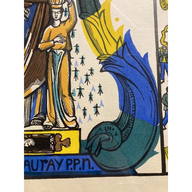 Marie-Claire Sibertin-Blanc, Sainte-Anne D'auray, 1920s, Paper, Framed For Sale - Image 15 of 18