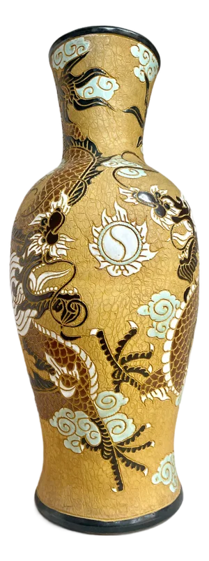 Dona Dragon Vase from Artexport Saigon, Vietnam, 1970s